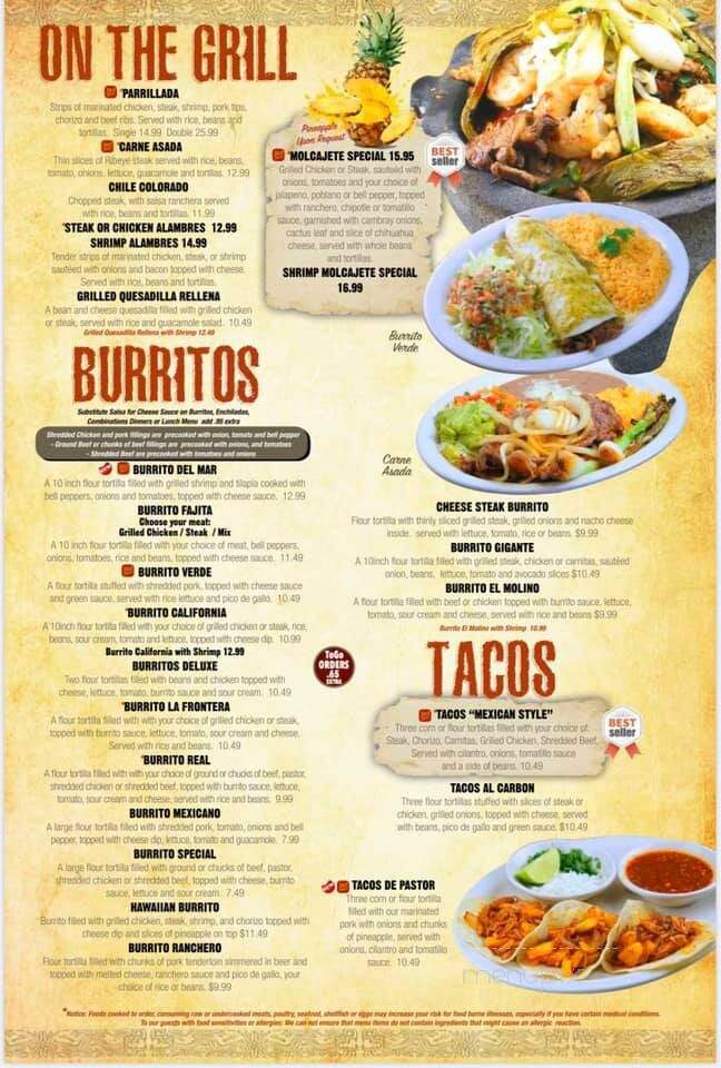 El Molino - Lebanon, TN menu_pic