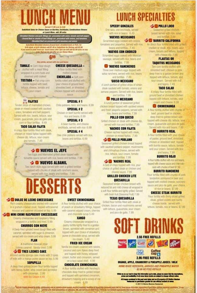 El Molino - Lebanon, TN menu_pic