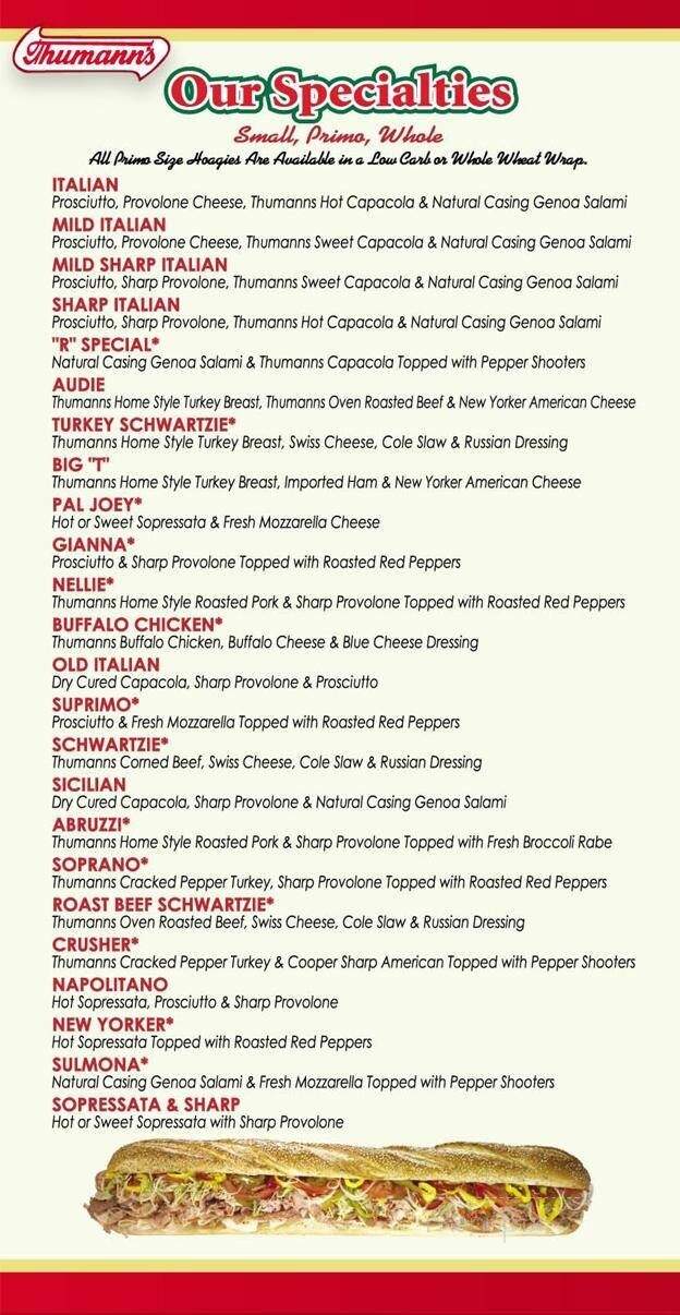 PrimoHoagies - Wilkes-Barre, PA menu_pic