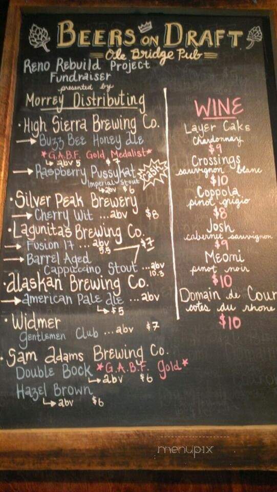 Ole Bridge Pub - Reno, NV menu_pic