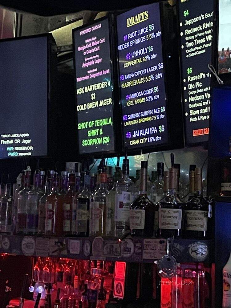 Reservoir Bar - Tampa, FL menu_pic