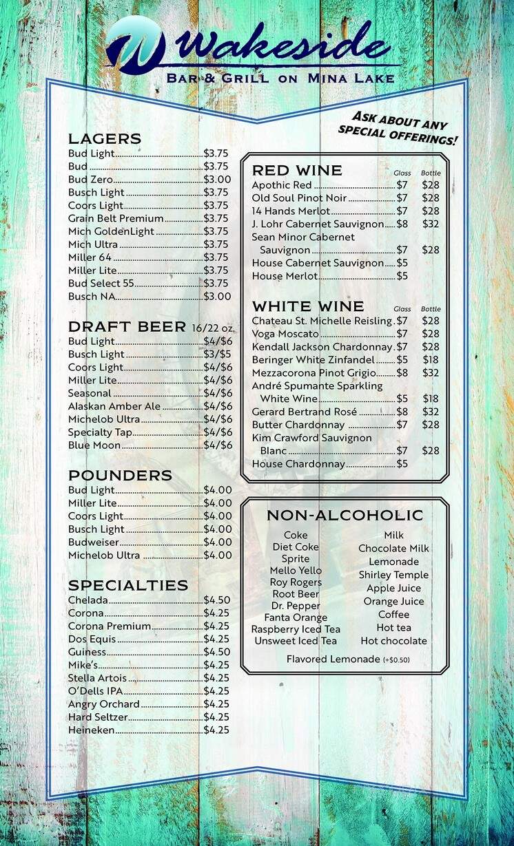 Wakeside Bar & Grill - Mina, SD menu_pic