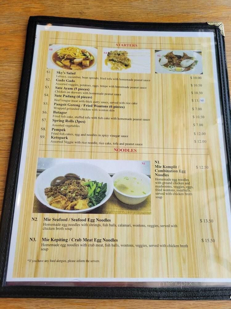 Sky Cafe - Elmhurst, NY menu_pic