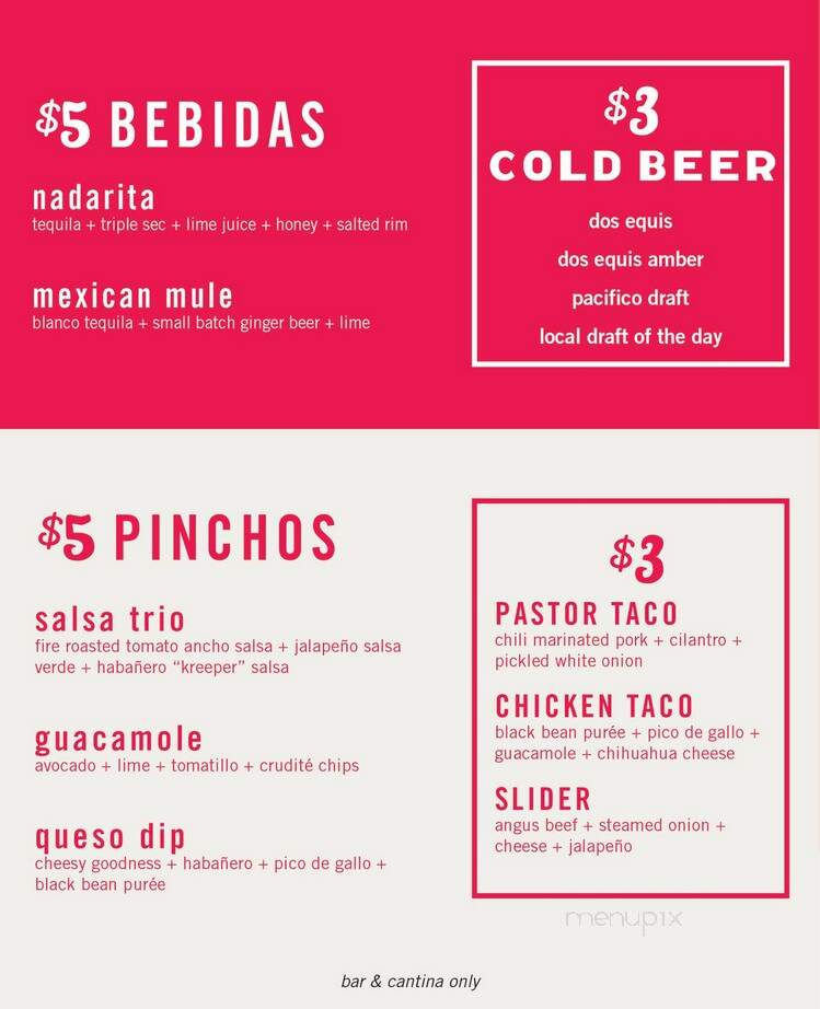 Nada - Indianapolis, IN menu_pic