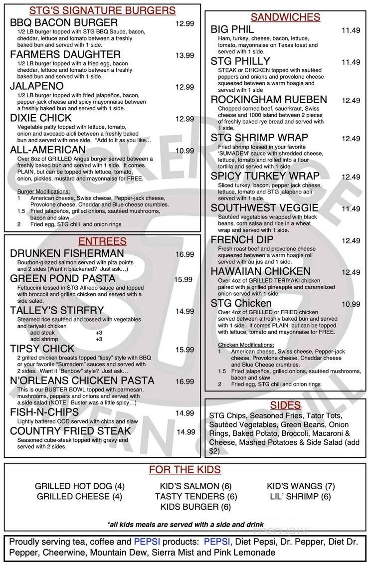 StokeRidge Tavern & Grill - Oak Ridge, NC menu_pic