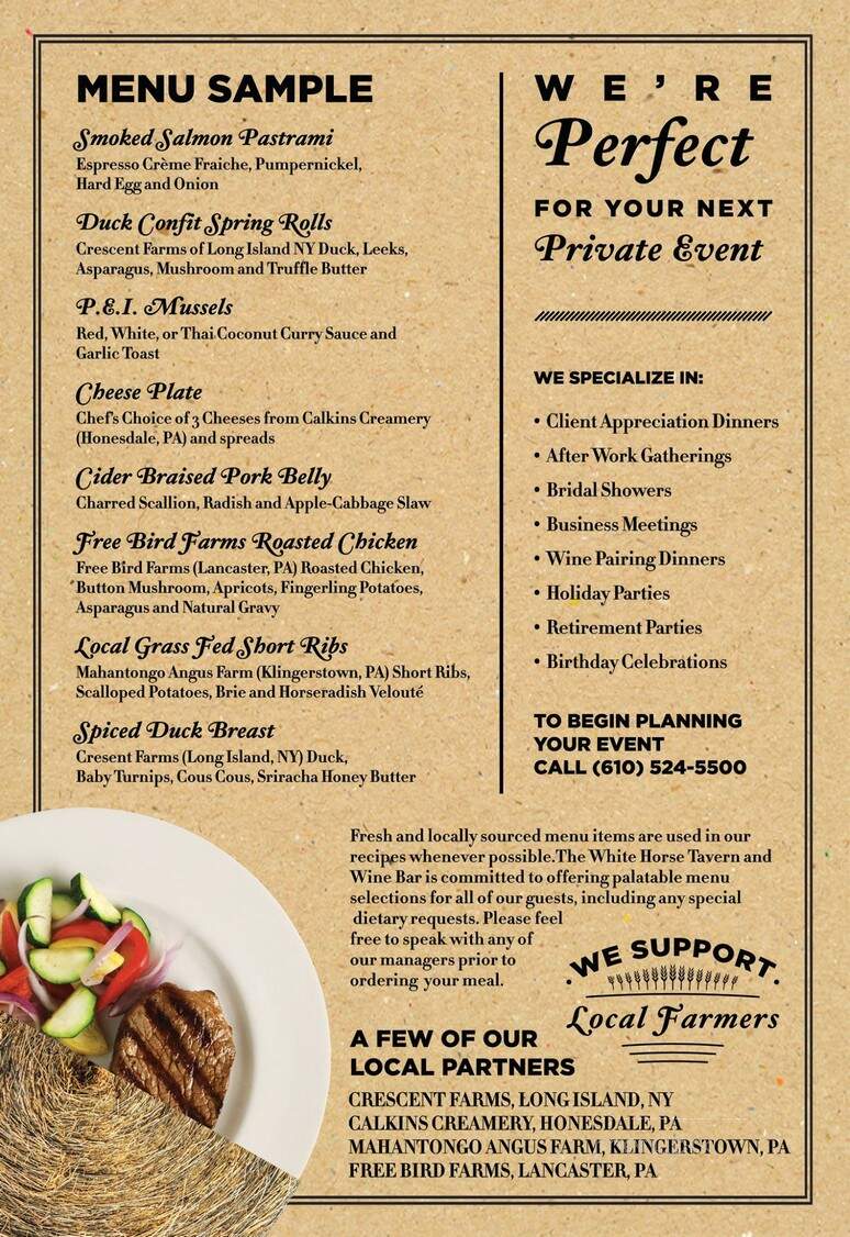 White Horse Tavern & Wine Bar - Frazer, PA menu_pic