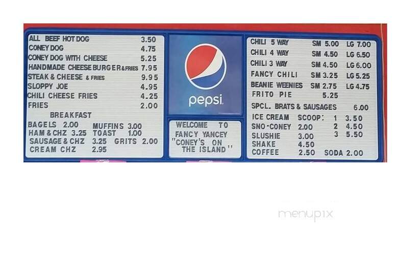 Fancy Yancey Coney's on the Island - Gulf Breeze, FL menu_pic