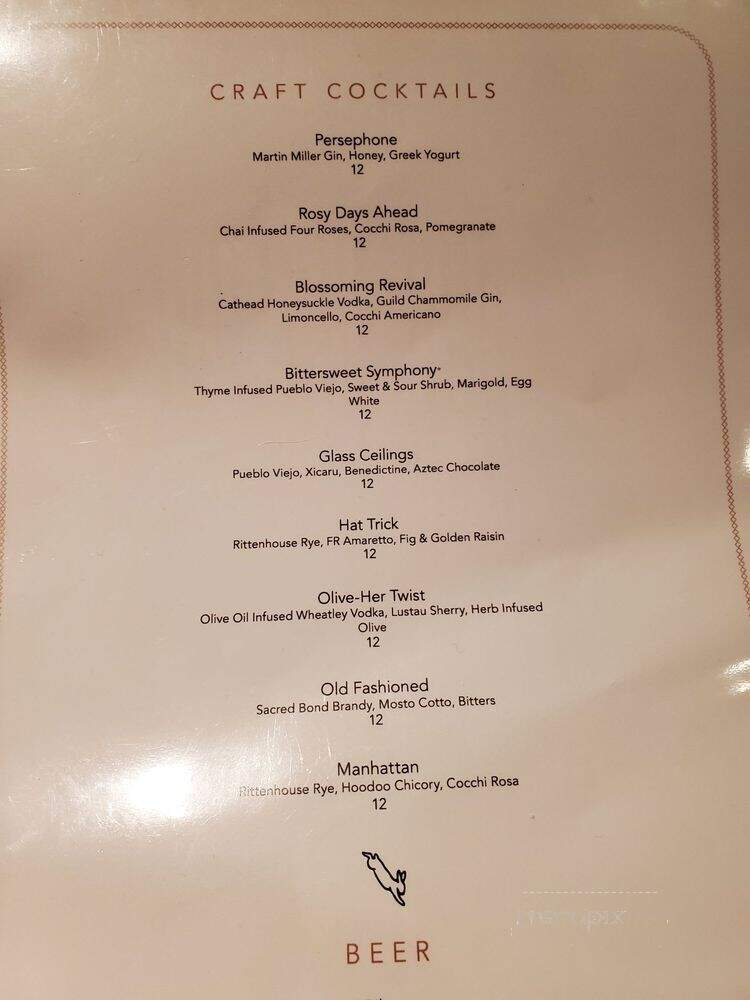 Falling Rabbit Restaurant - Duluth, GA menu_pic