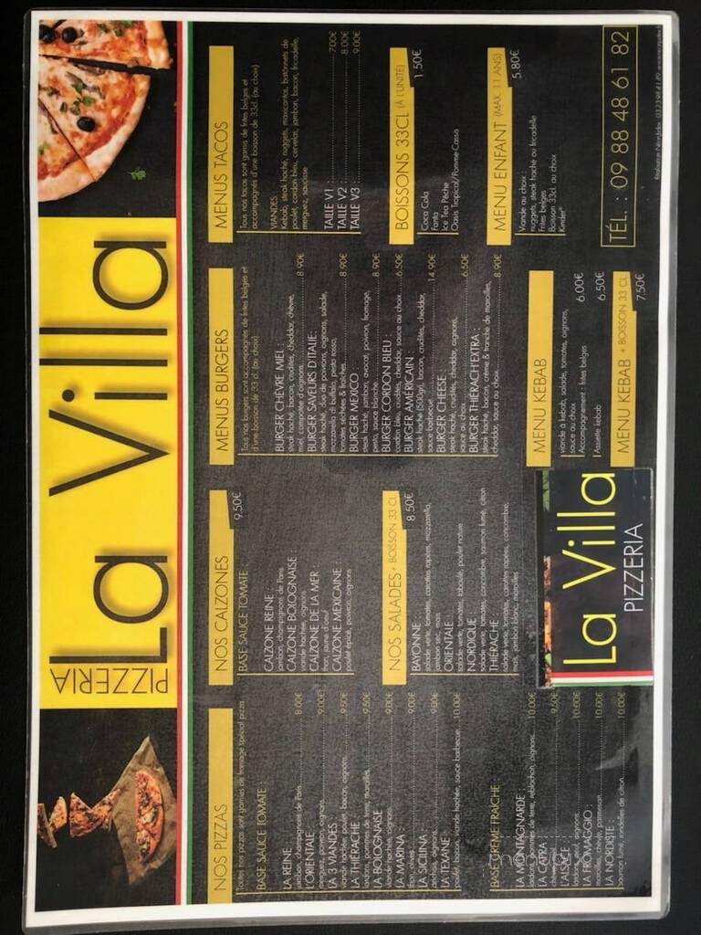 La Villa Pizzeria & Cafe - Naples, FL menu_pic