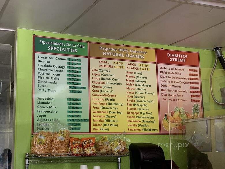 Raspado Xtreme - Fontana, CA menu_pic