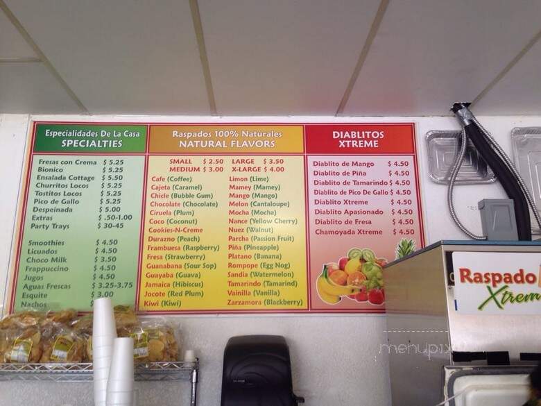 Raspado Xtreme - Fontana, CA menu_pic