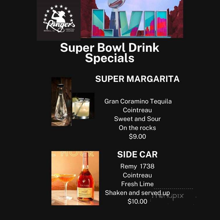 Ringer's - Bonsall, CA menu_pic