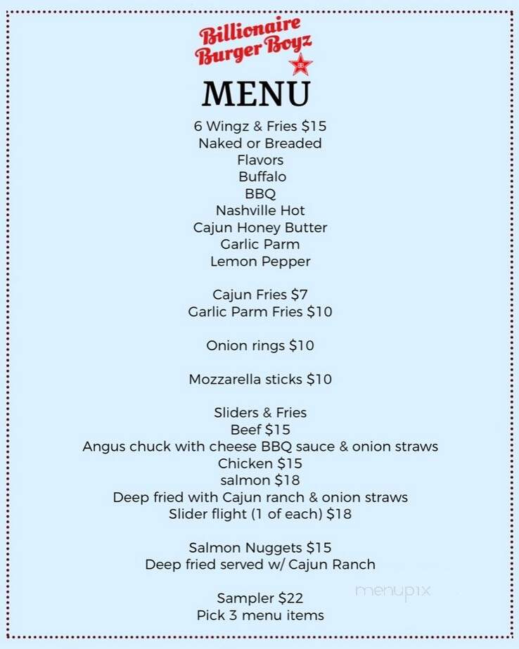 Burger Boyz - Middletown, NY menu_pic