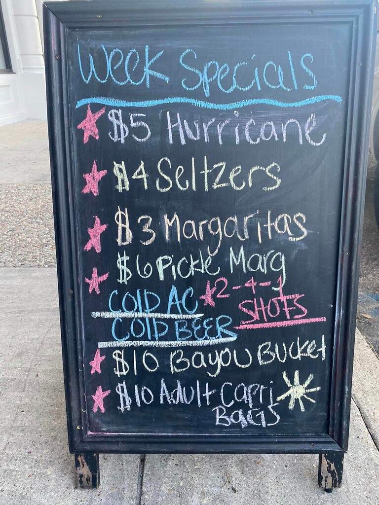 Bourbon Hall - New Iberia, LA menu_pic