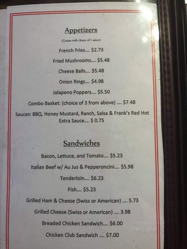 Julie's Pub & Restaurant - Cedar Rapids, IA menu_pic