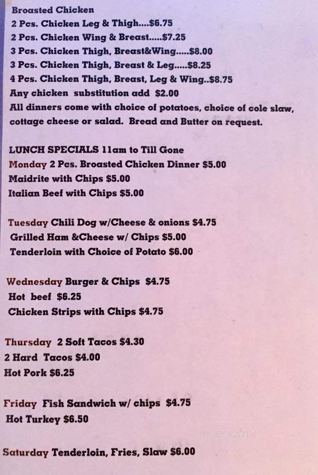Julie's Pub & Restaurant - Cedar Rapids, IA menu_pic