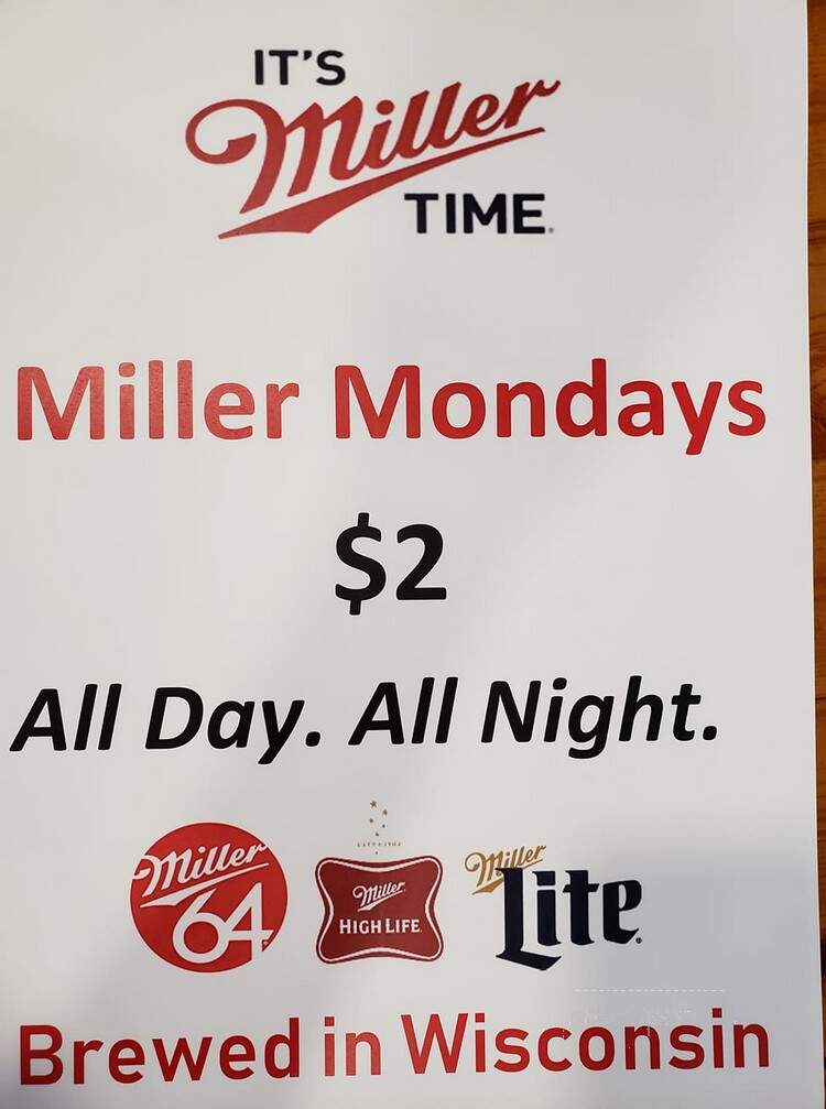 Welcome Bar - Independence, WI menu_pic