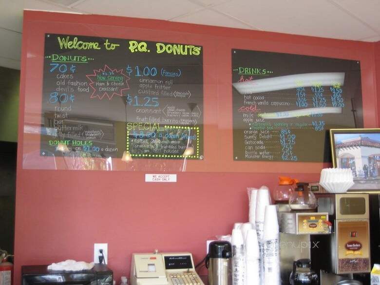 P Q Donut - San Diego, CA menu_pic