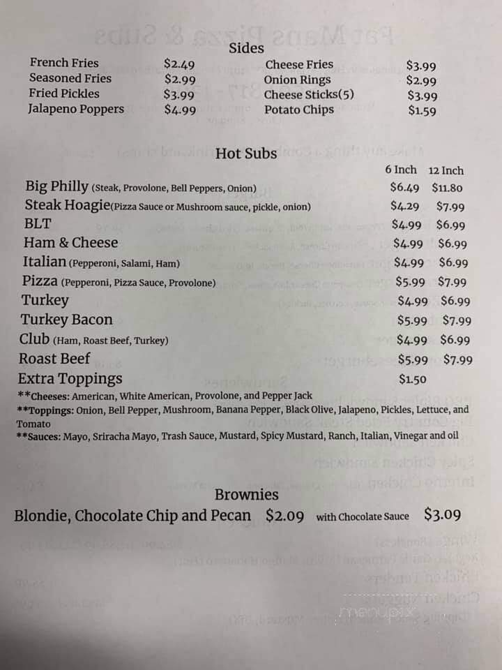 Fat Man's Pizza - Gatlinburg, TN menu_pic