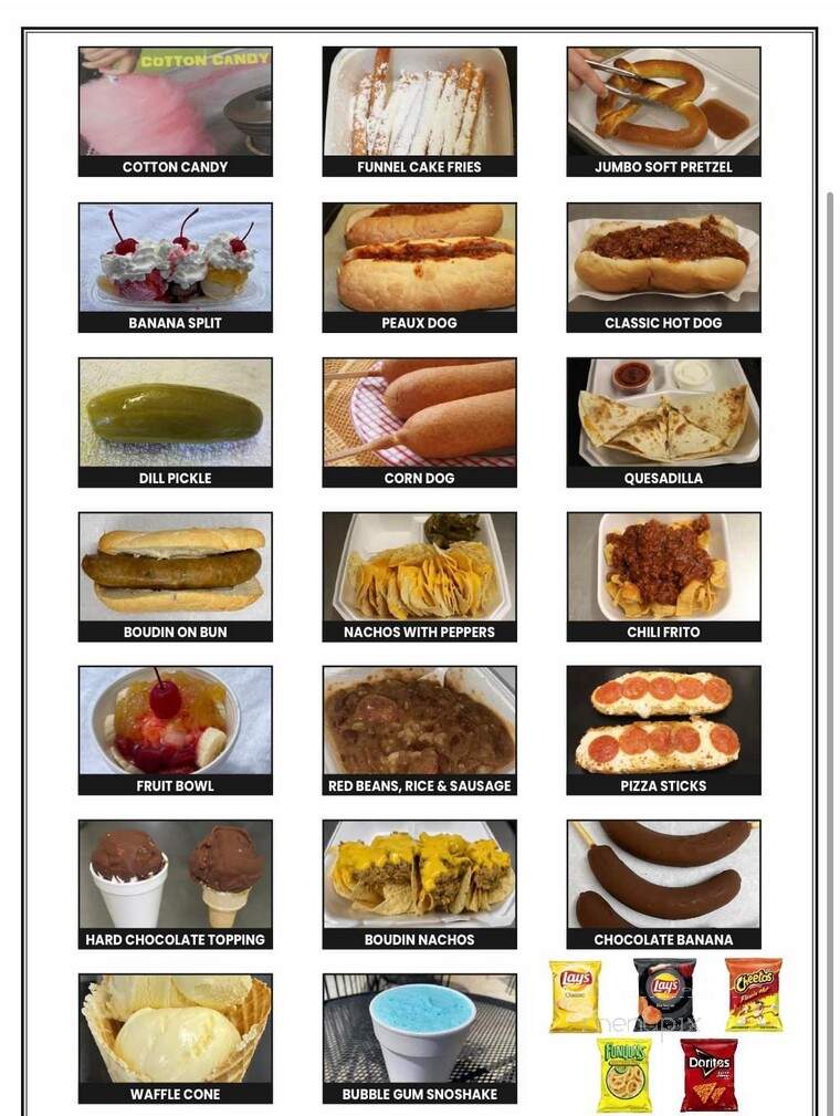 The Snoball Factory - New Iberia, LA menu_pic