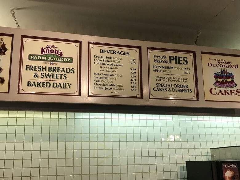 Knott's Farm Bakery - Buena Park, CA menu_pic