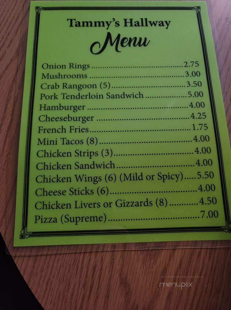 Tammy's Hallway - Centralia, IL menu_pic
