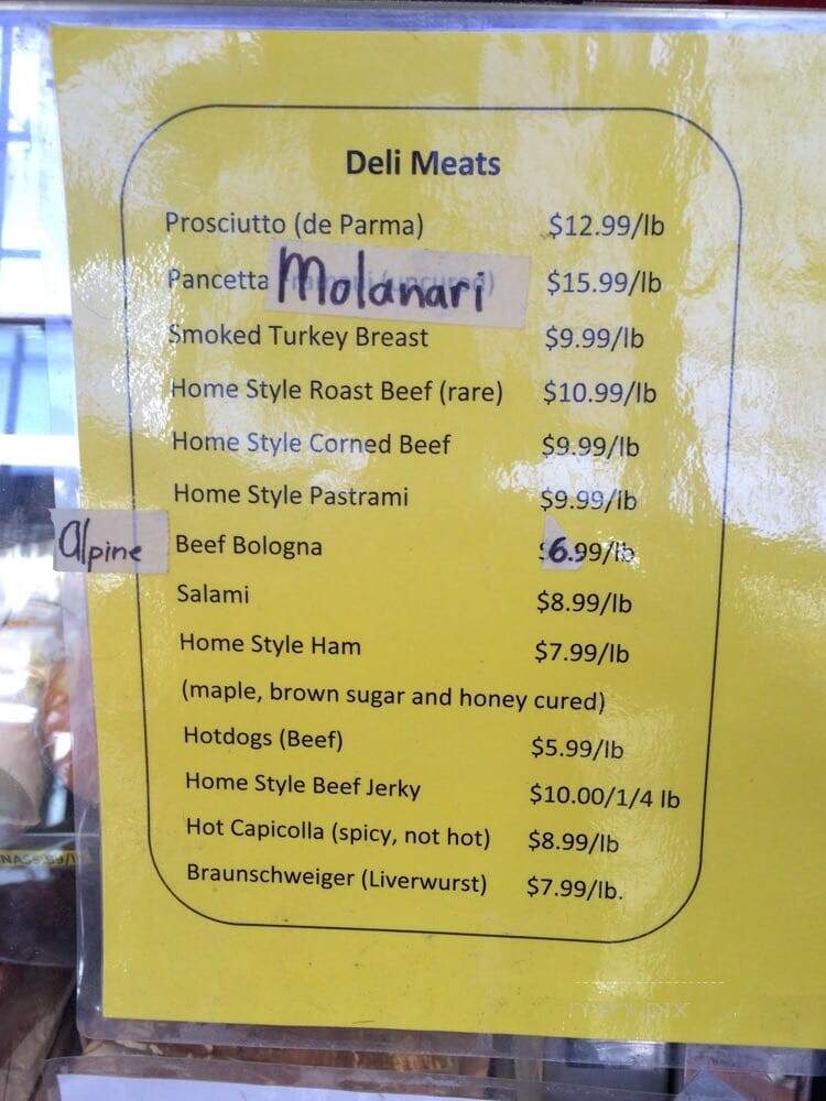 Arroyo Grande Meat Co. - Arroyo Grande, CA menu_pic