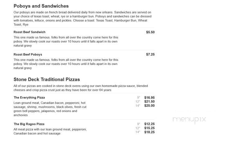 Past Time Lounge - Winter Haven, FL menu_pic