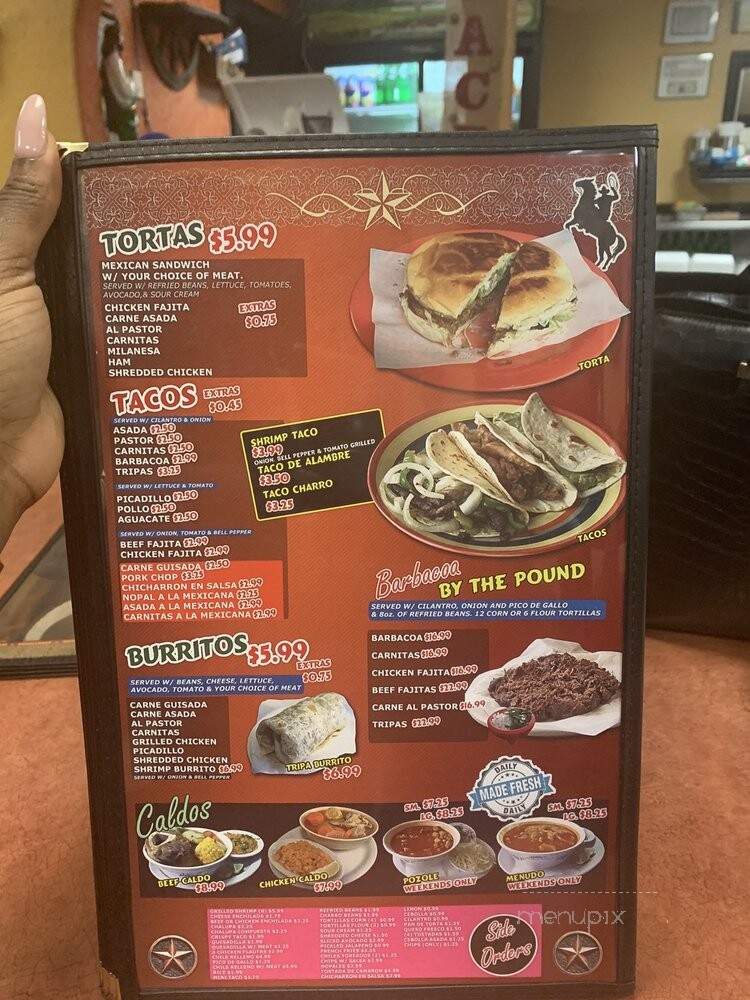 Taqueria El Charro - San Antonio, TX menu_pic
