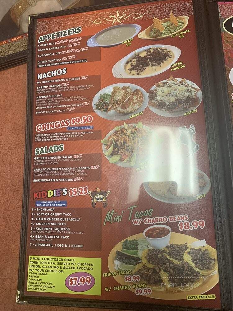 Taqueria El Charro - San Antonio, TX menu_pic