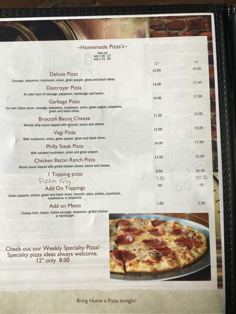 Bakerville Sports Bar - Marshfield, WI menu_pic