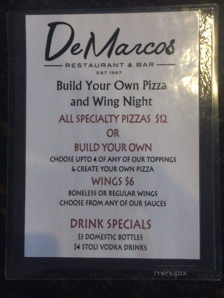 De Marco's Pasta & Pub - Folsom, PA menu_pic
