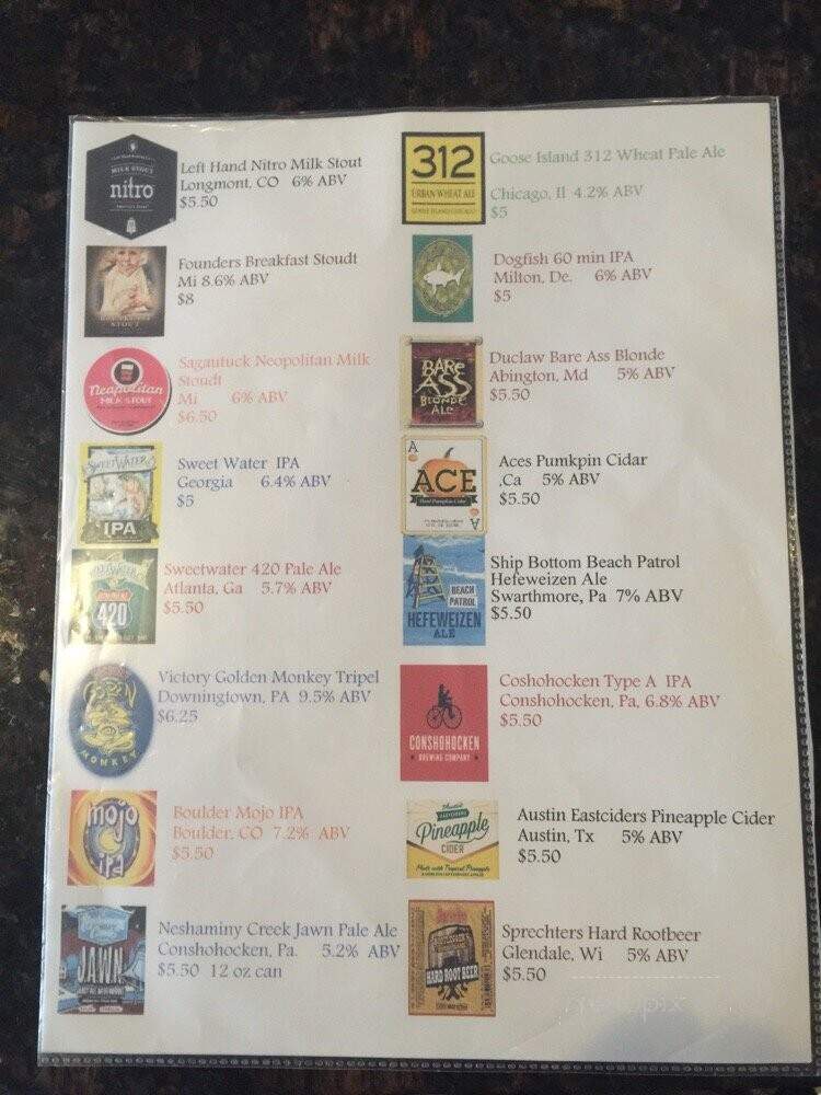 De Marco's Pasta & Pub - Folsom, PA menu_pic