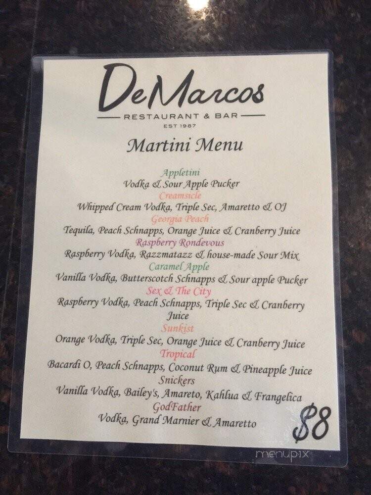 De Marco's Pasta & Pub - Folsom, PA menu_pic