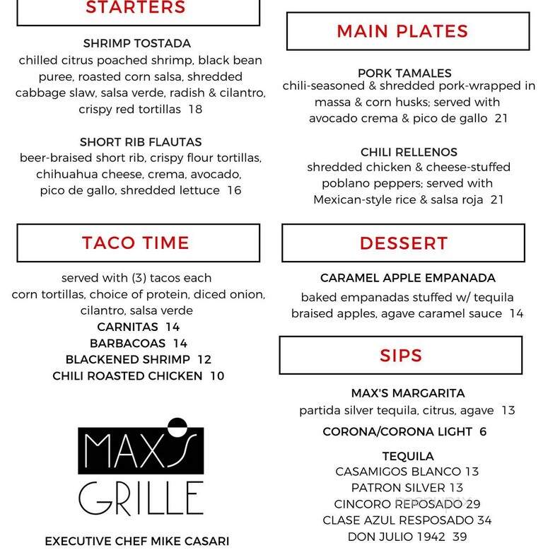 Maxie's - Boca Raton, FL menu_pic