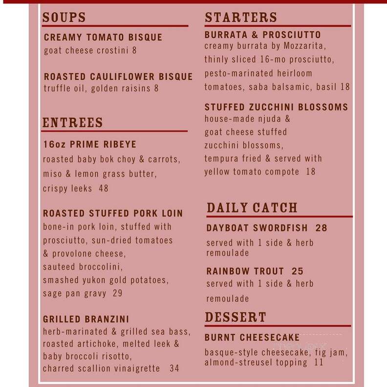 Maxie's - Boca Raton, FL menu_pic