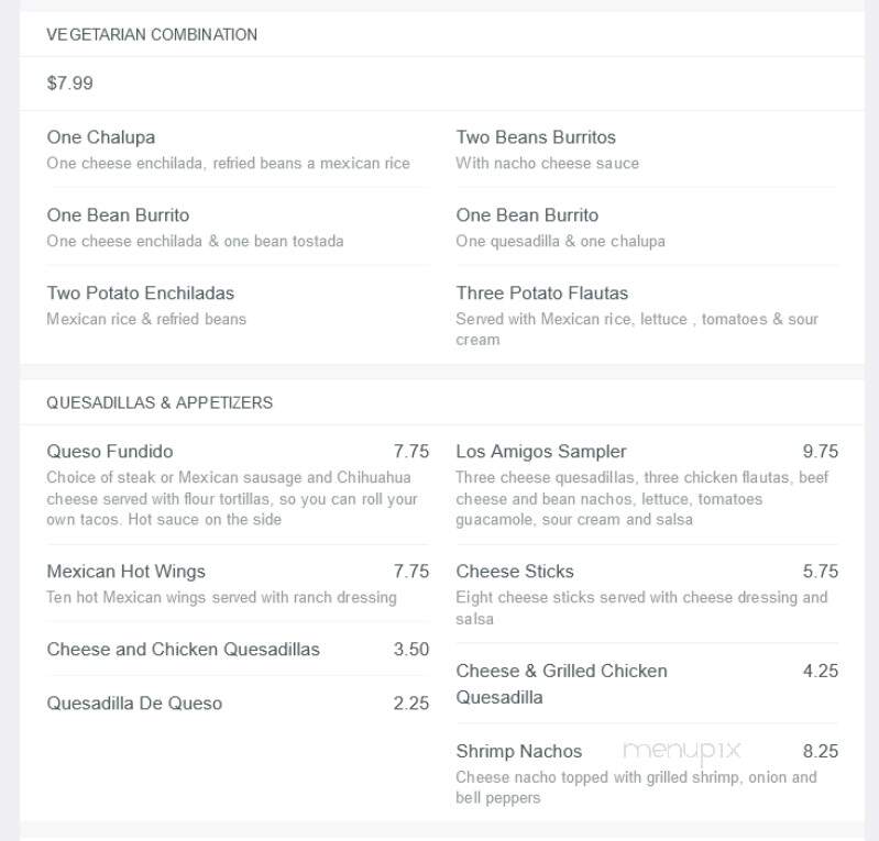 El Porton - Paducah, KY menu_pic