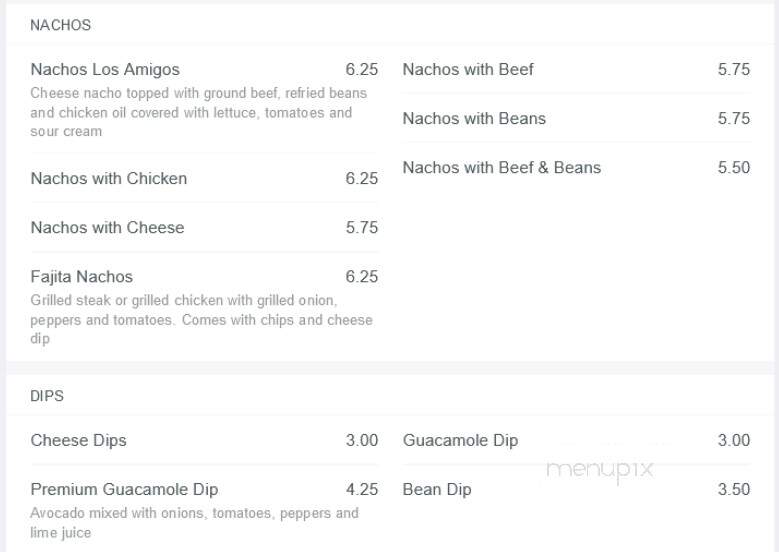 El Porton - Paducah, KY menu_pic