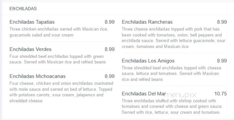 El Porton - Paducah, KY menu_pic