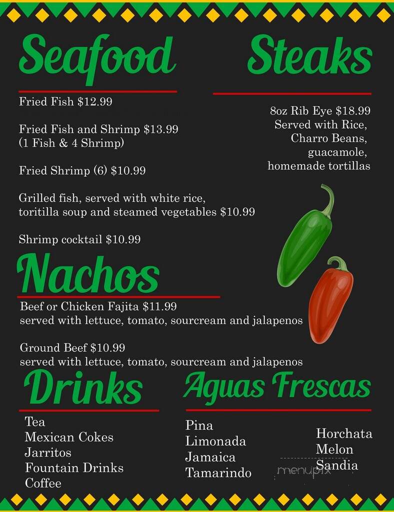 Cheli's Cafe - Sanderson, TX menu_pic