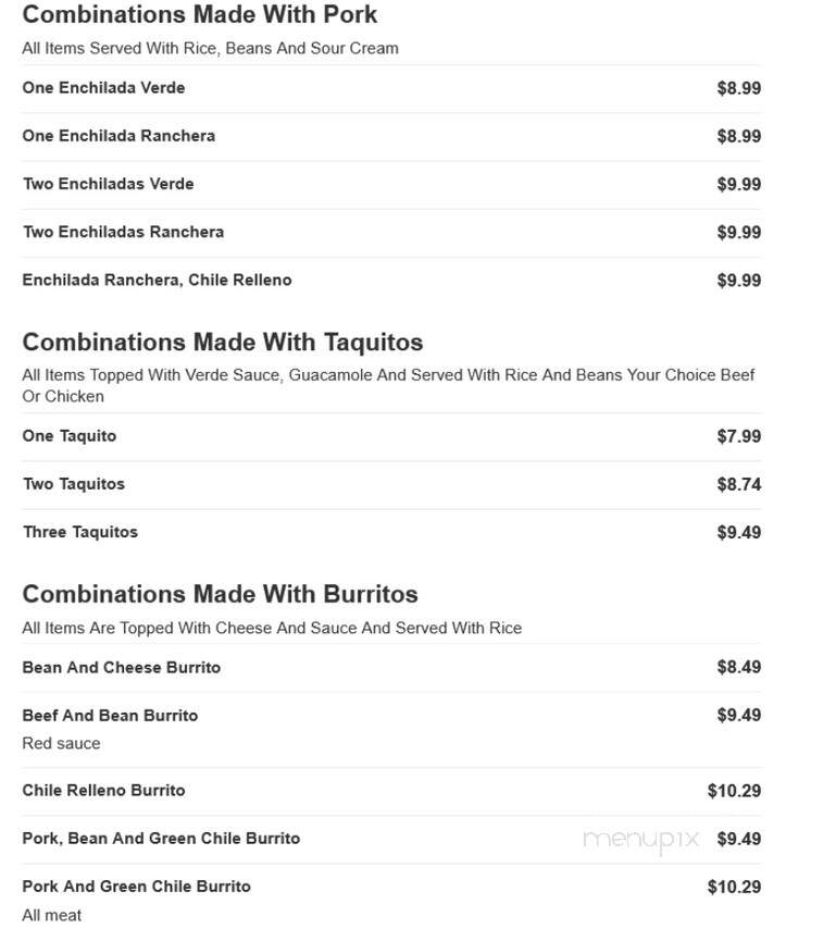 La Casita Mexican Restaurant - Marco Island, FL menu_pic