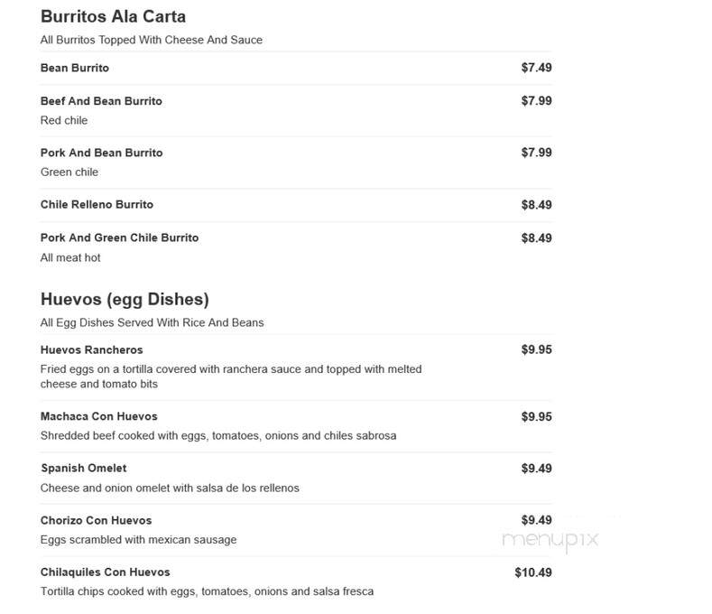 La Casita Mexican Restaurant - Marco Island, FL menu_pic