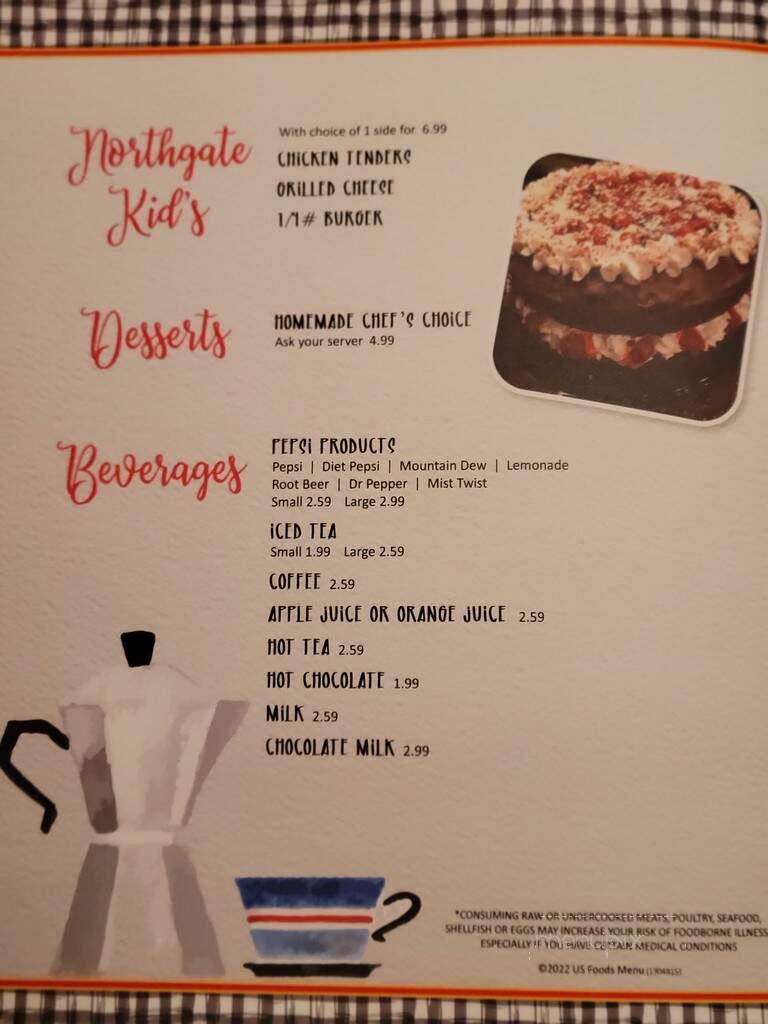 Northgate Diner - Ocala, FL menu_pic