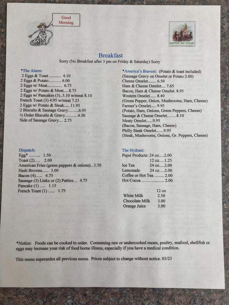 Firehouse Pizzeria & Grill - Minden City, MI menu_pic