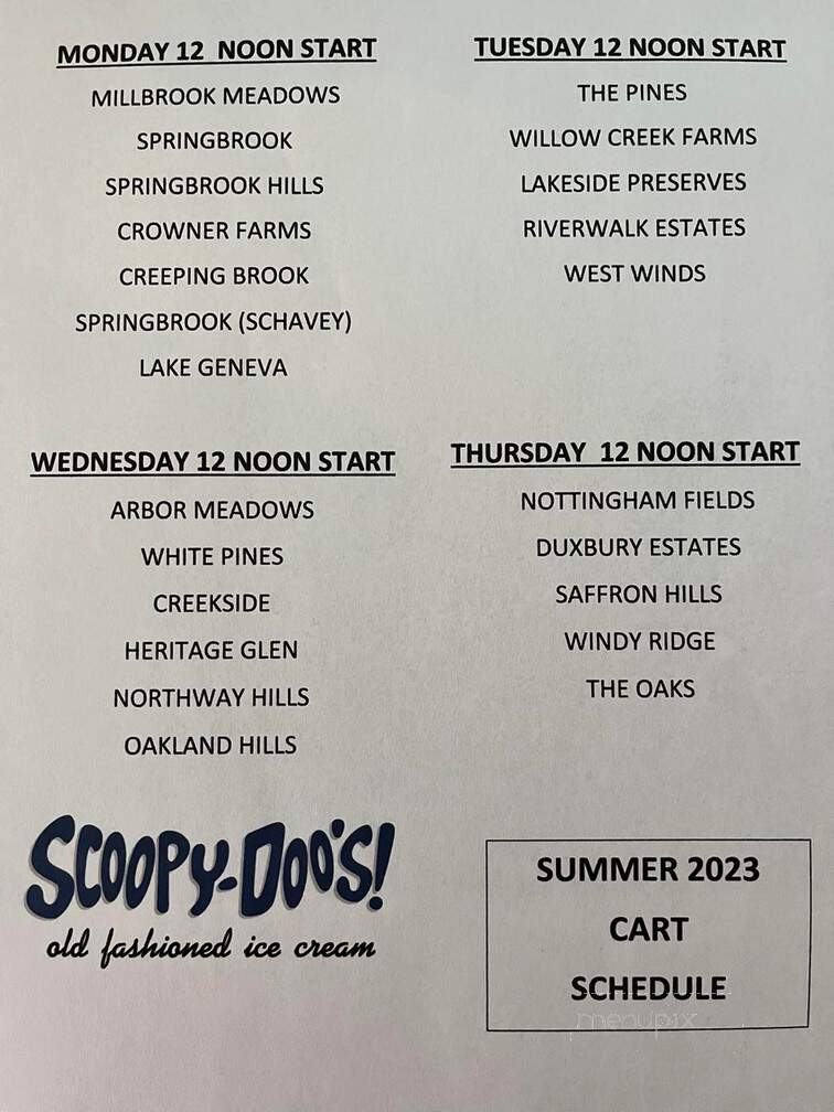 Scoopy Doo's - Dewitt, MI menu_pic