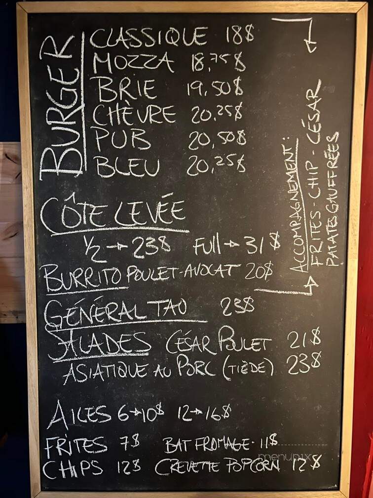 Pub St-Marc - Sept-les, QC menu_pic
