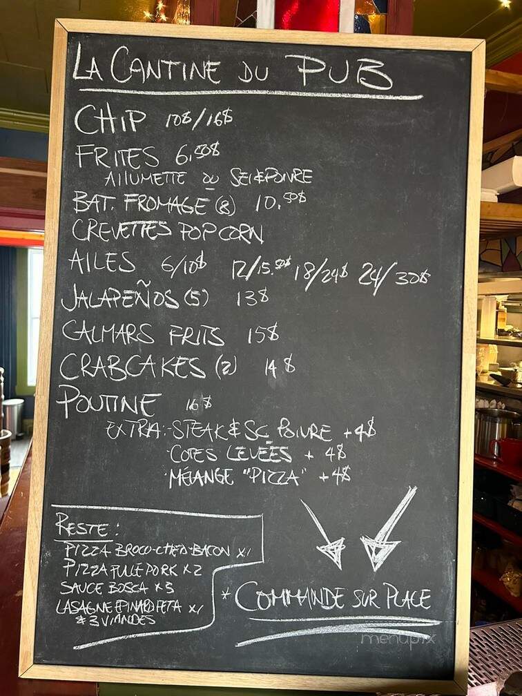 Pub St-Marc - Sept-les, QC menu_pic