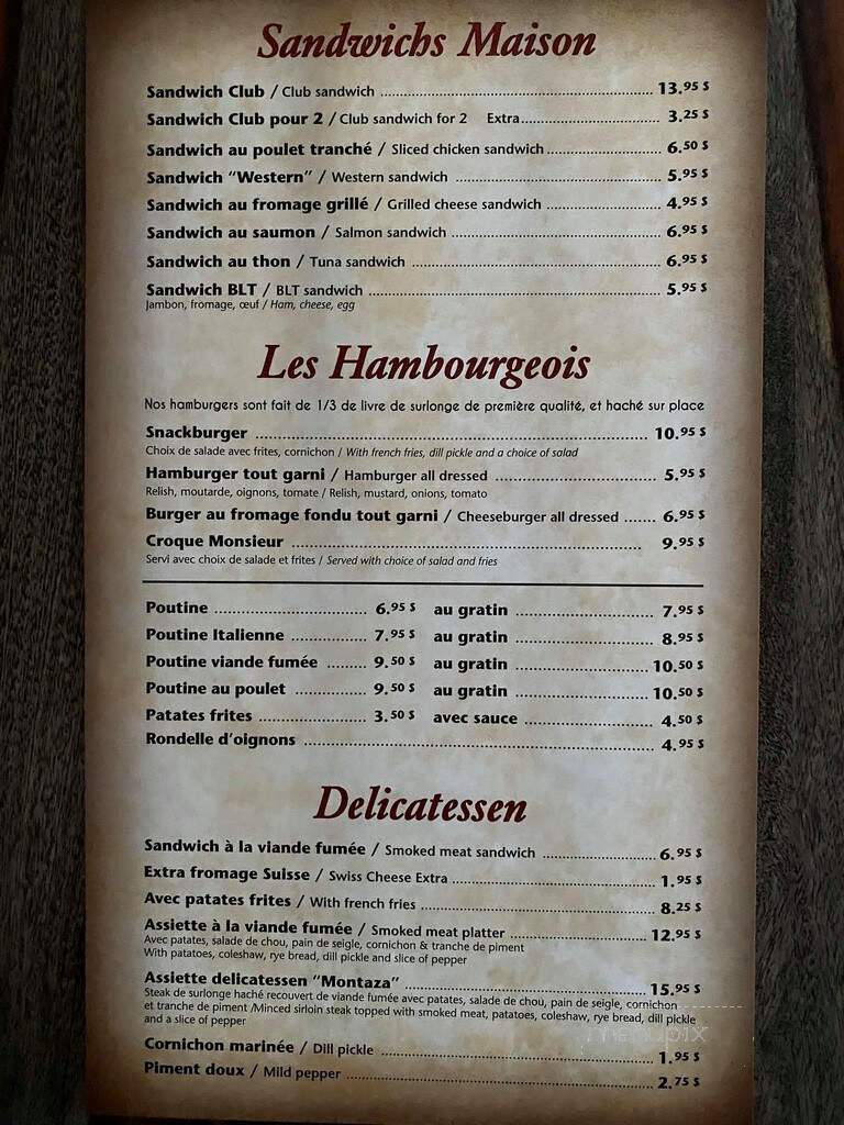 Restaurant Montaza - Montreal, QC menu_pic