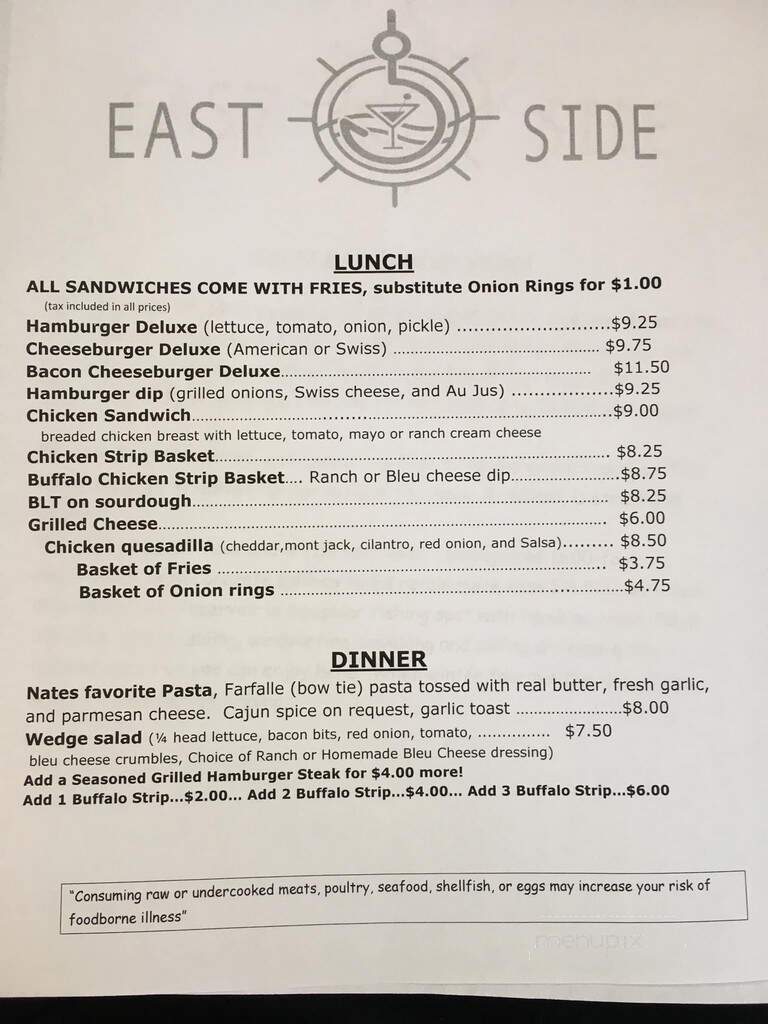 East Side Magic Reservoir - Bellevue, ID menu_pic