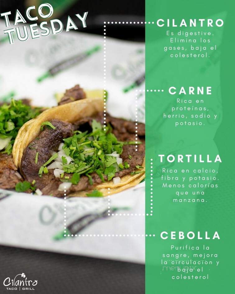 Cilantro Mexican Grill - Romeoville, IL menu_pic